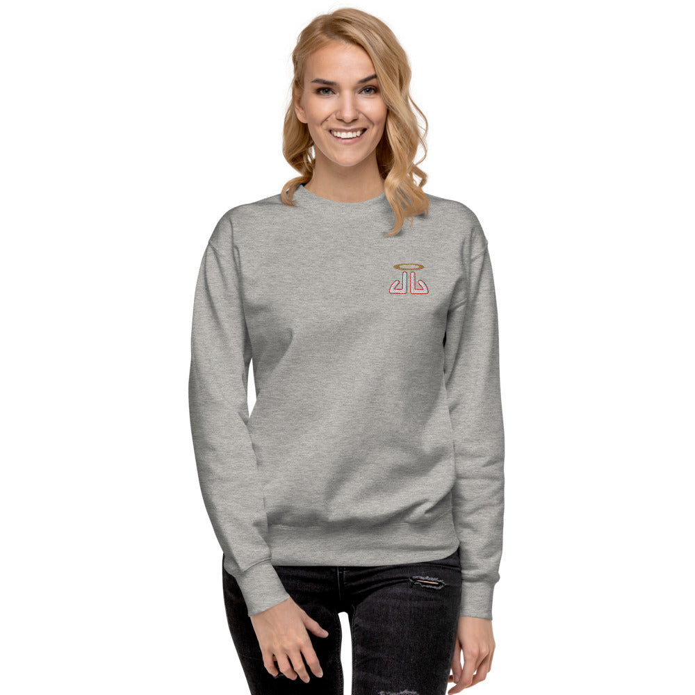 Unisex Fleece Pullover Red Outline