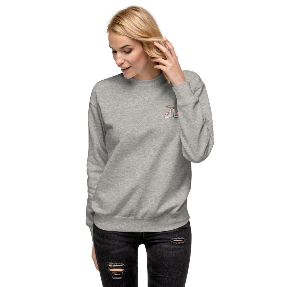Unisex Fleece Pullover Red Outline
