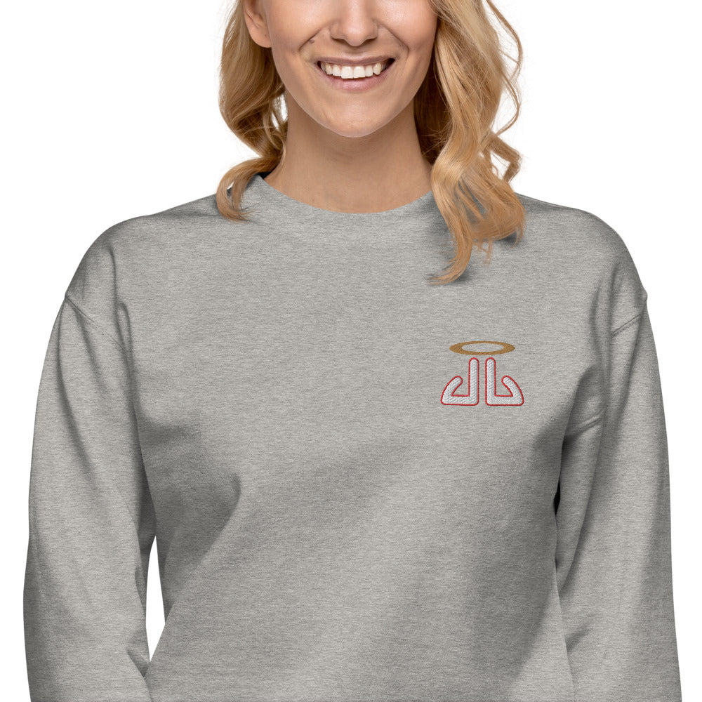 Unisex Fleece Pullover Red Outline