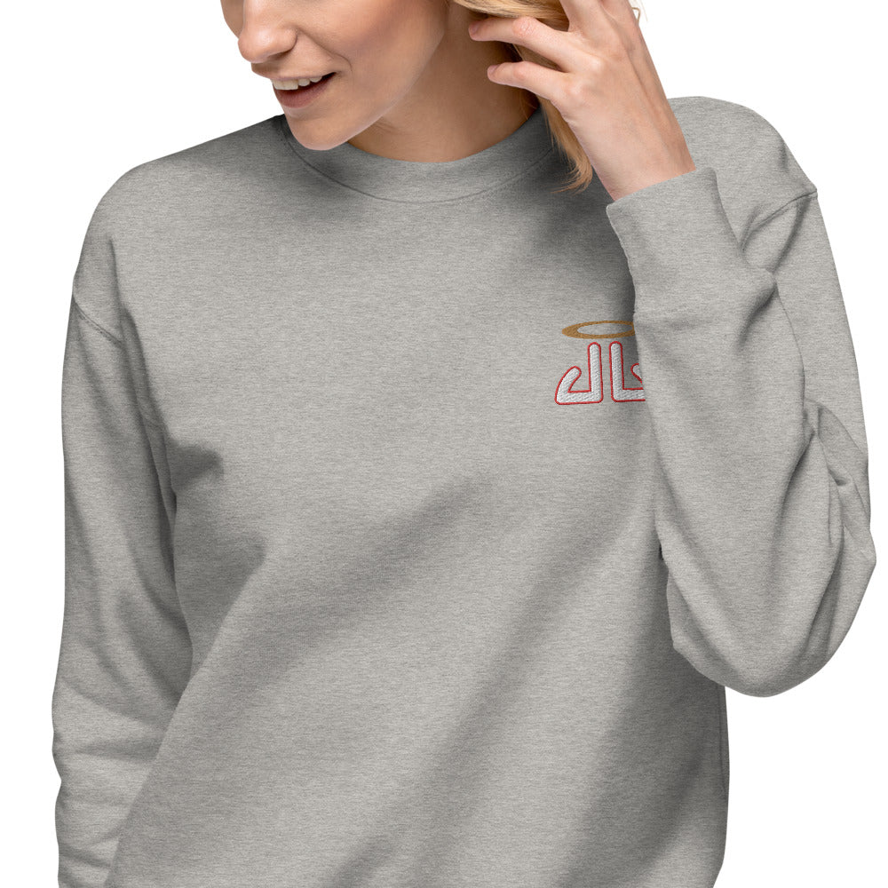 Unisex Fleece Pullover Red Outline