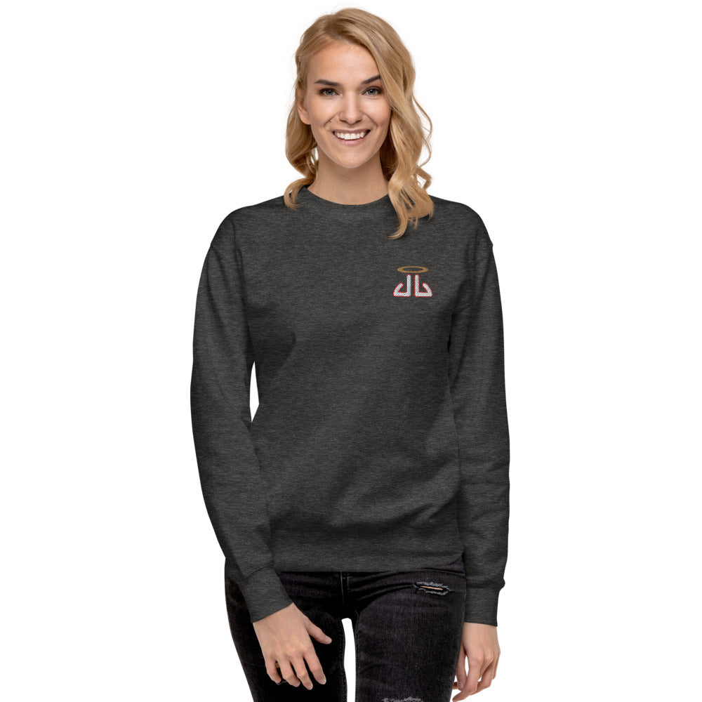 Unisex Fleece Pullover Red Outline