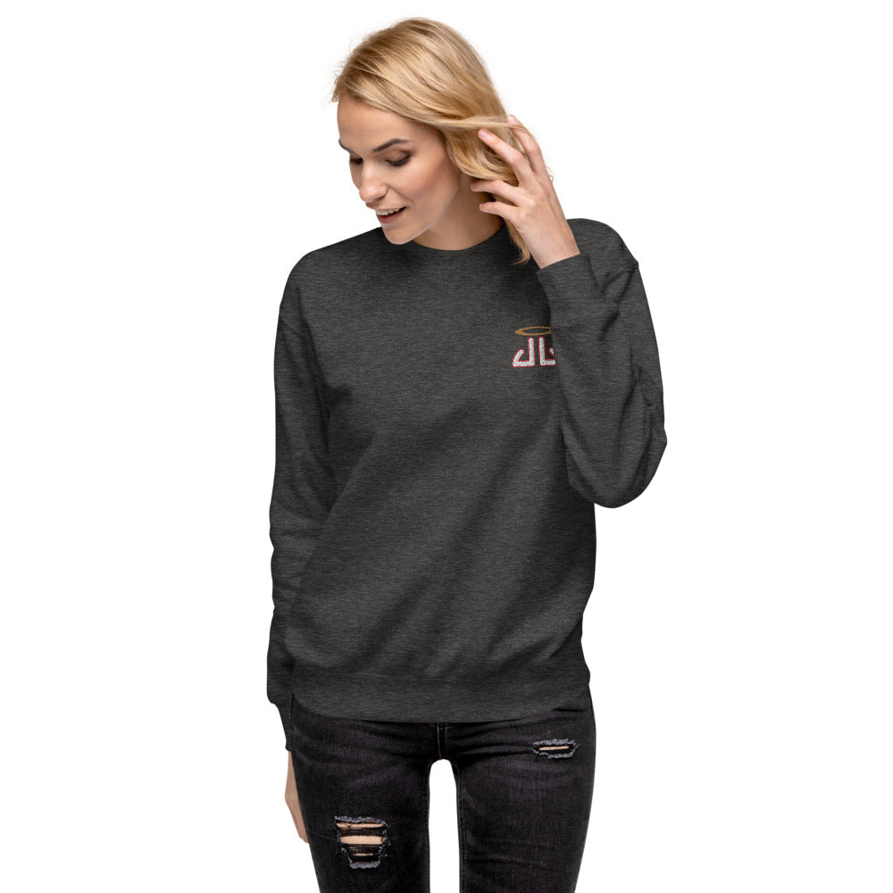Unisex Fleece Pullover Red Outline
