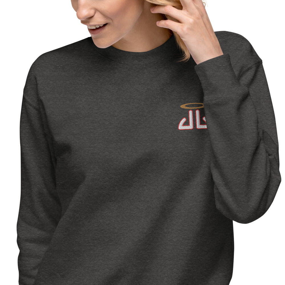 Unisex Fleece Pullover Red Outline