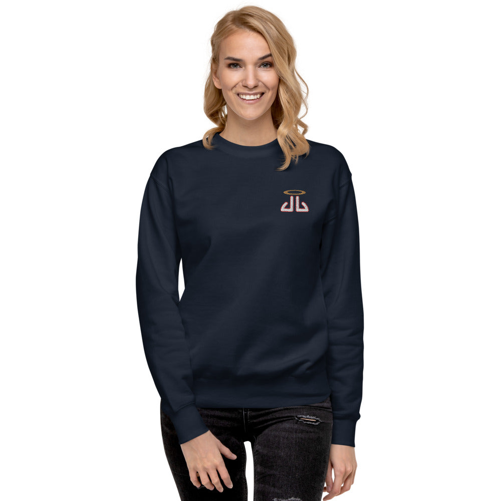 Unisex Fleece Pullover Red Outline