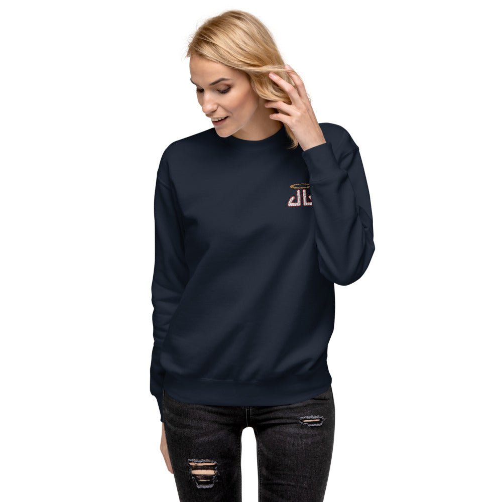 Unisex Fleece Pullover Red Outline