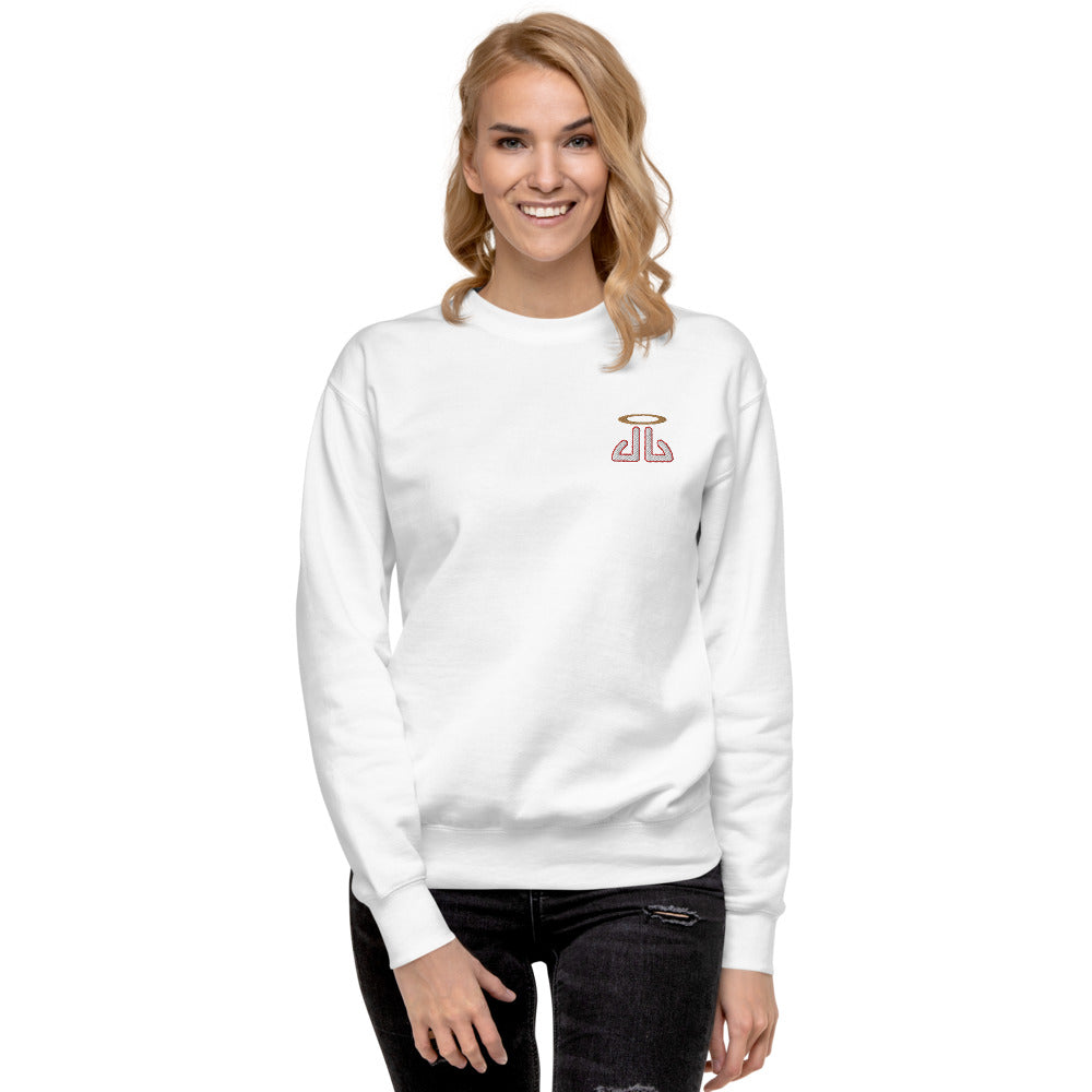 Unisex Fleece Pullover Red Outline