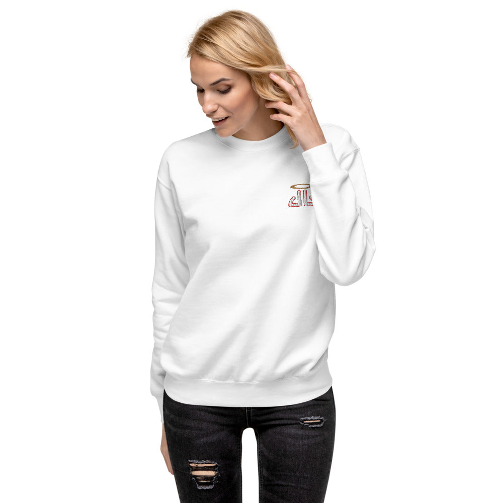 Unisex Fleece Pullover Red Outline