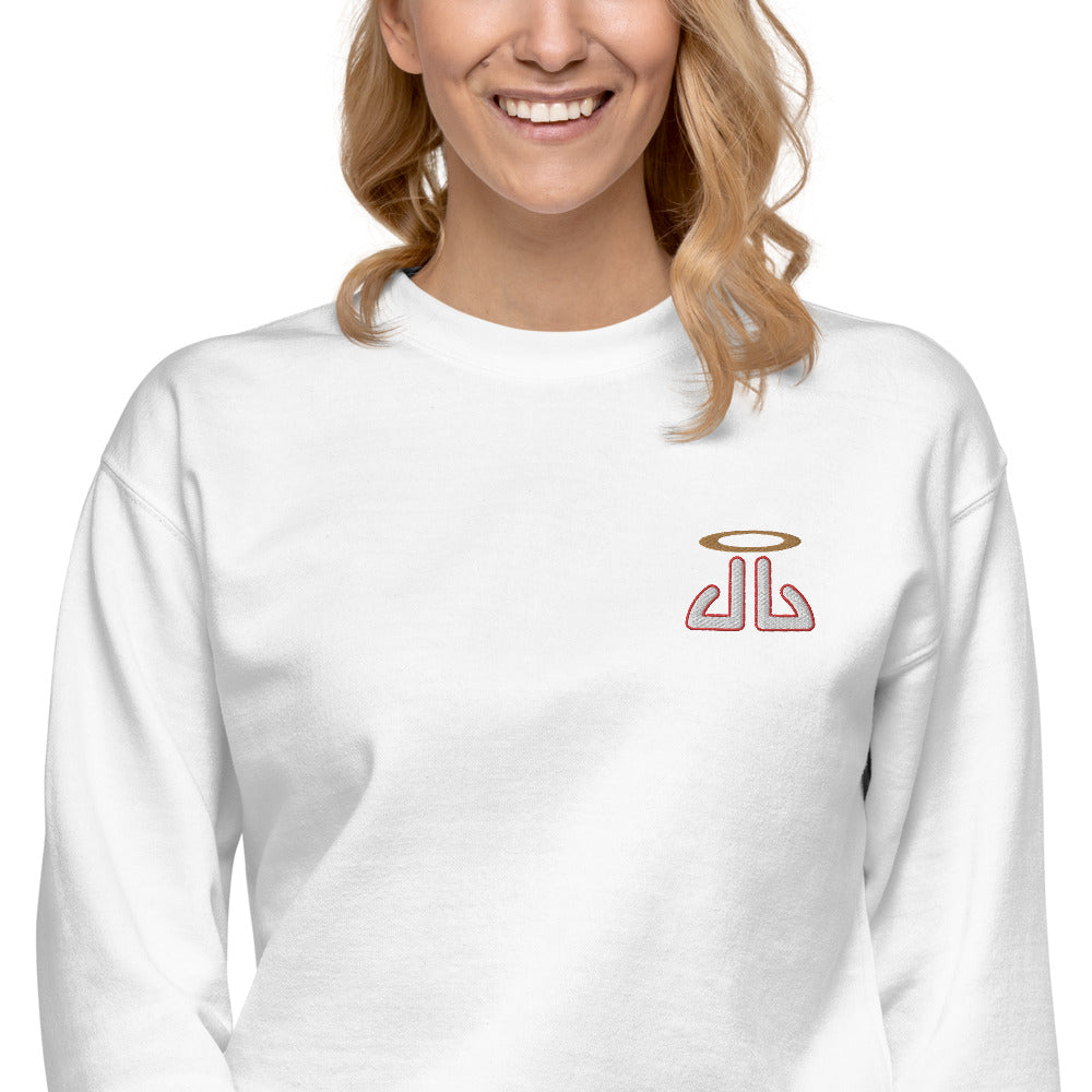 Unisex Fleece Pullover Red Outline