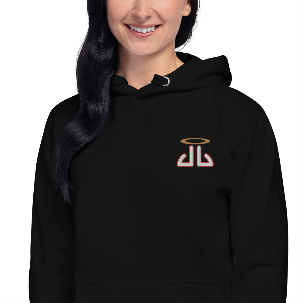 Unisex Hoodie Red outline logo
