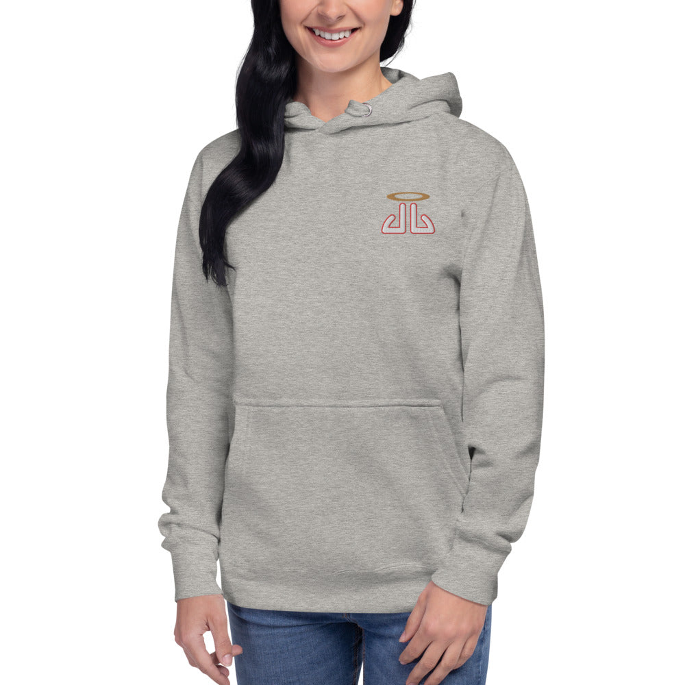 Unisex Hoodie Red outline logo