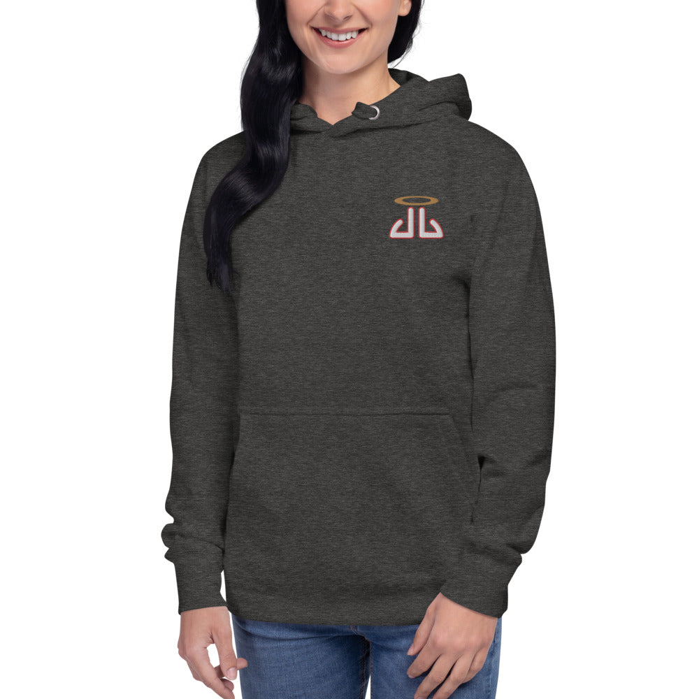 Unisex Hoodie Red outline logo