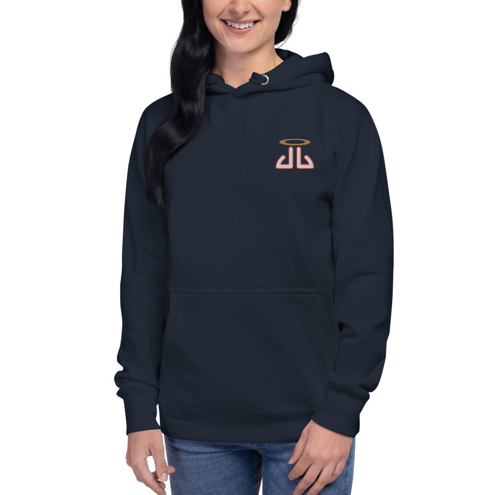 Unisex Hoodie Red outline logo
