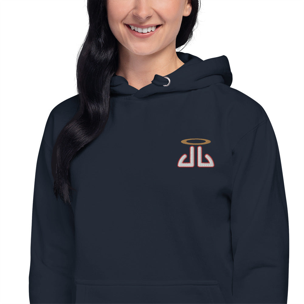 Unisex Hoodie Red outline logo