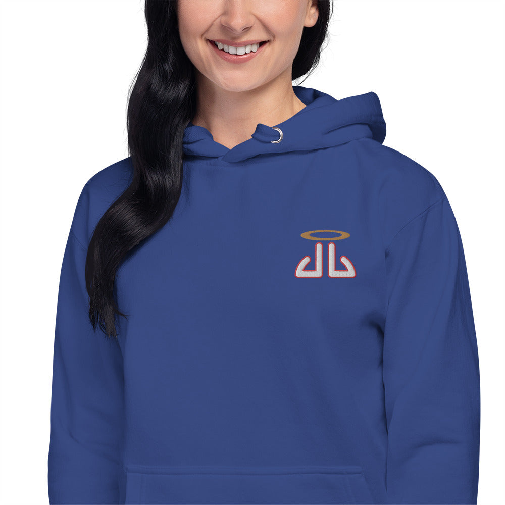 Unisex Hoodie Red outline logo